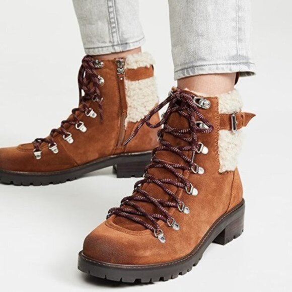 NIB Sam Edelman Brown Tenlee Hiker Winter Boots - Picture 1 of 16